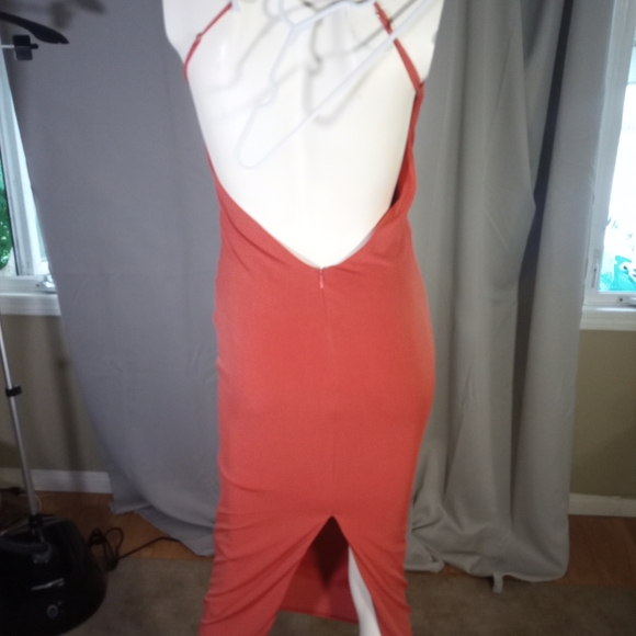 Katie May Pink Asymmetrical Ruched Strapless Dress - Picture 4 of 4